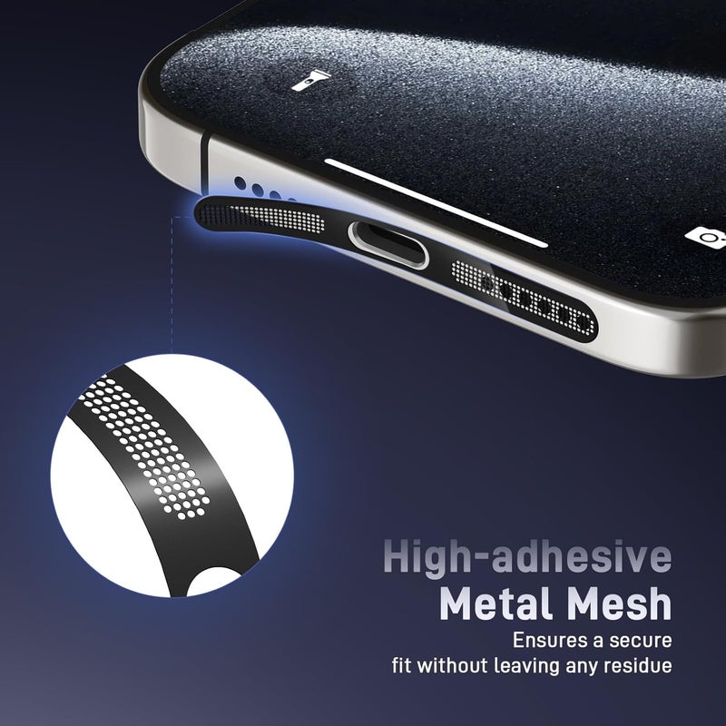 SUMANTECK غطاء غبار USB C، غطاء منفذ USB C، غطاء منفذ الشحن من نوع C مع غطاء غبار السماعة، ملحقات الهاتف لـ iPhone 17/iPhone 16/16 Plus/16 Pro/16 Pro Max/iPhone 15 Series - Image 2